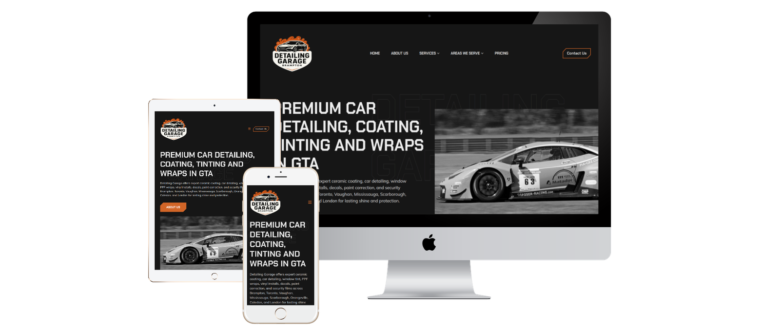 Car detailing and ceramic coating business website in Canada.